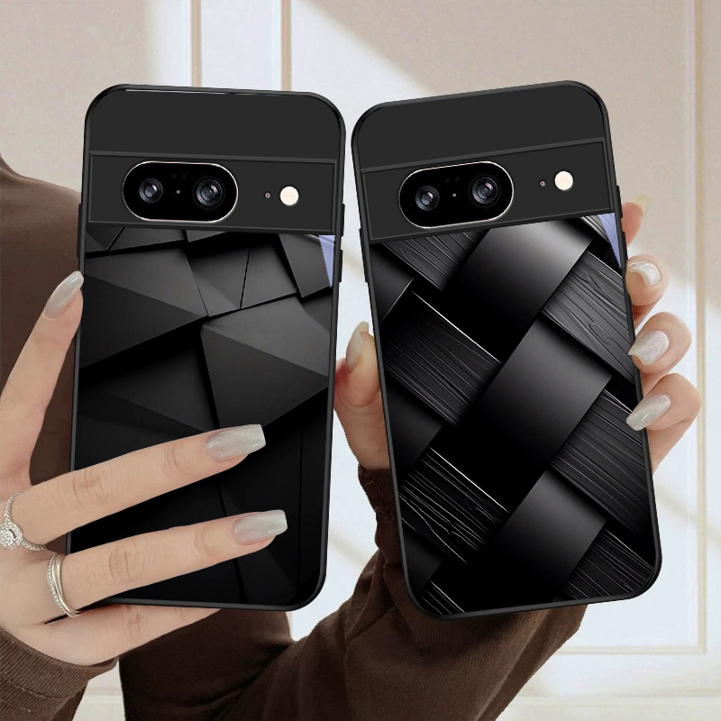Google Pixel 8A - Koyu geometrik desenli Google Pixel 10