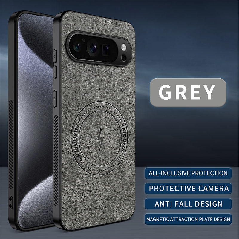 Google Pixel 8A - Lüks Manyetik Deri Kılıf Google Pixel